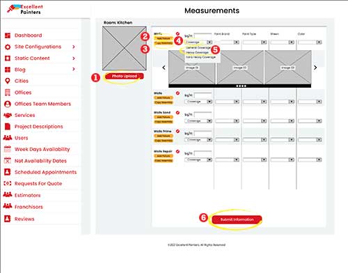 Adding Measurements Screen