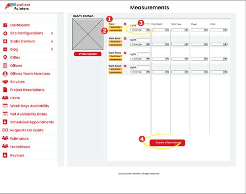 Measurements Screen